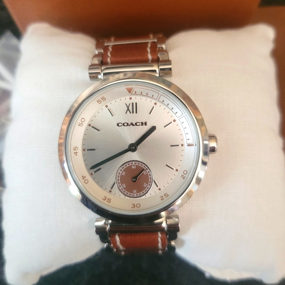 NEW Coach Silver and Brown Watch